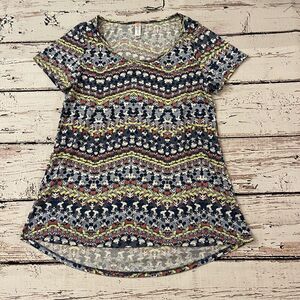 LuLaRoe‎ Mickey Mouse Disney Classic T Shirt Blue Yellow Size XS Top EUC